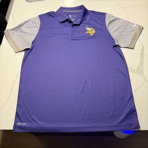 NFL Purple and Gray Men's Polo Shirt